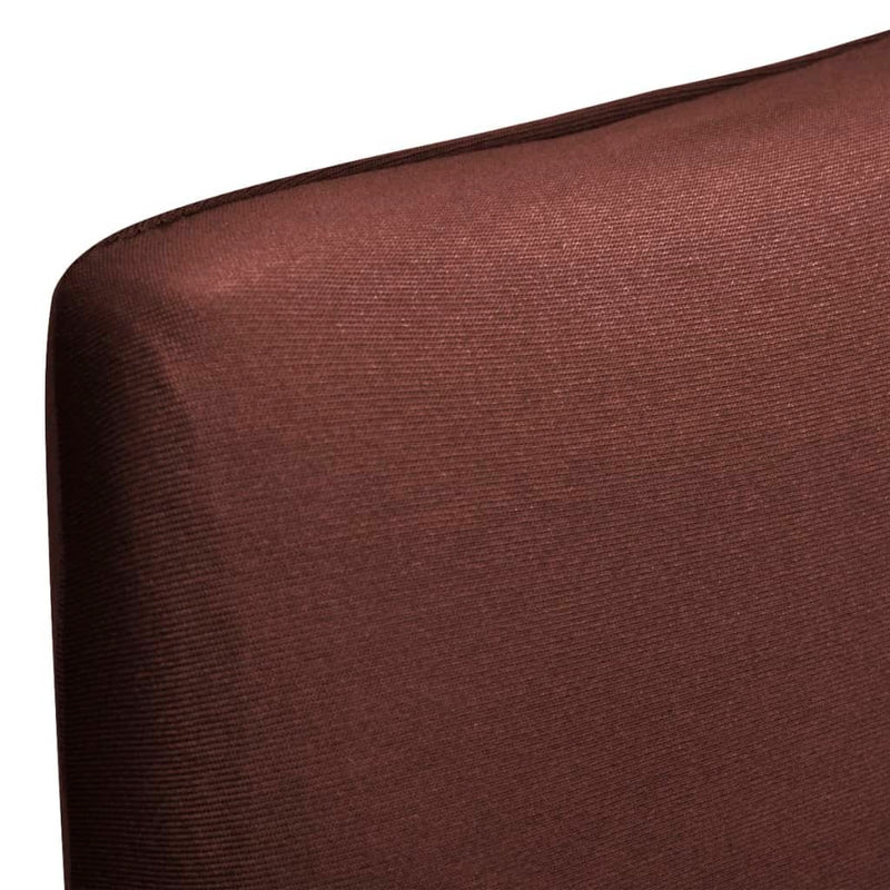 Straight Stretchable Chair Cover 4 pcs Brown