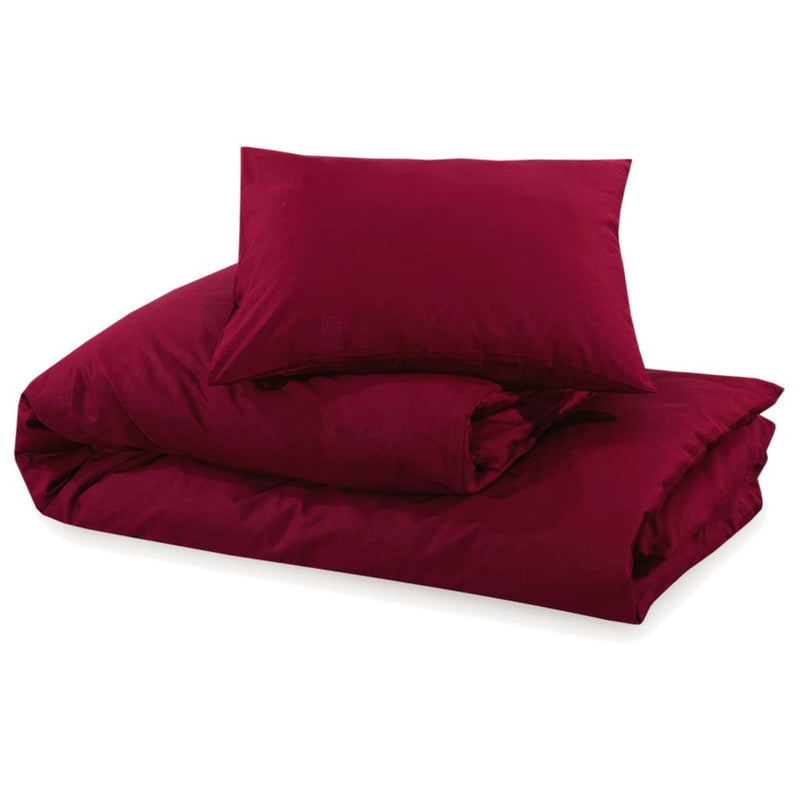 Duvet Cover Set Bordeaux 200x200 cm Cotton