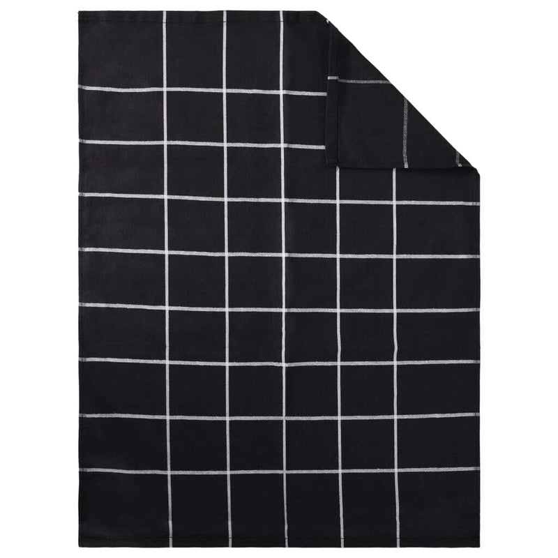 12 Piece Towel Set Black Cotton