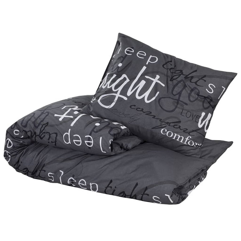 Duvet Cover Set Black 140x200 cm Cotton