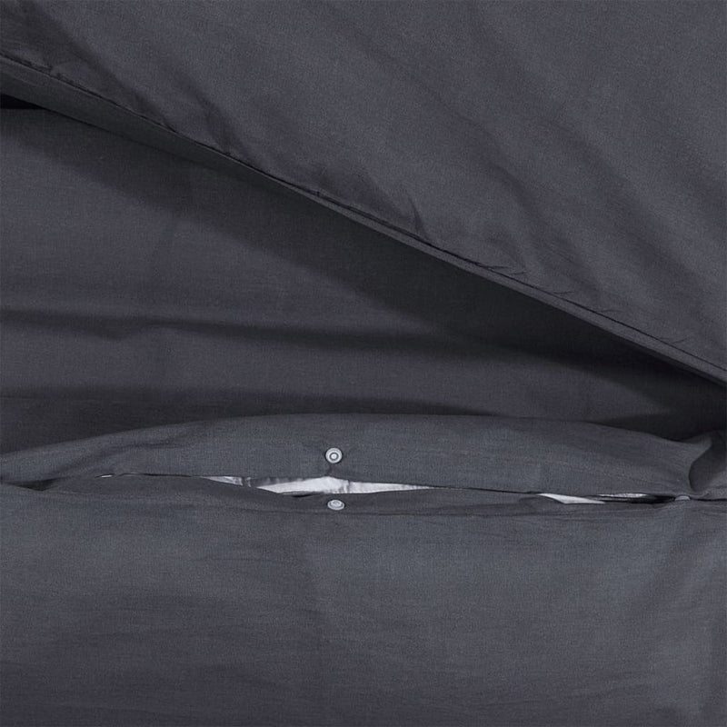 Duvet Cover Set Black 140x200 cm Cotton