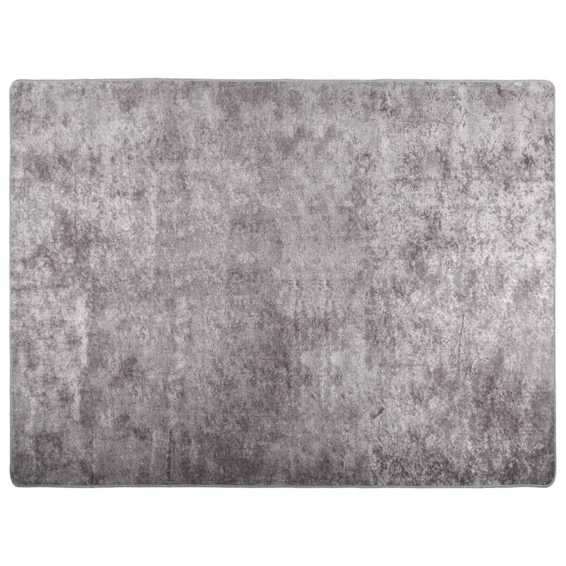 Rug Washable Grey 400x300 cm Anti Slip