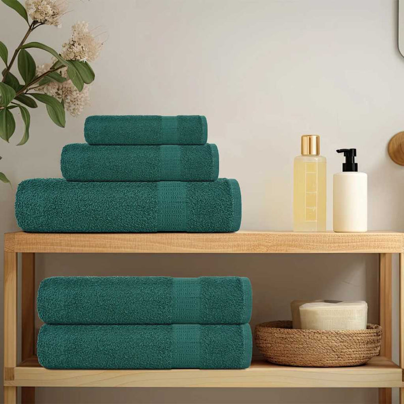 Towels 4 pcs Green 100x200 cm 360 gsm 100% Cotton