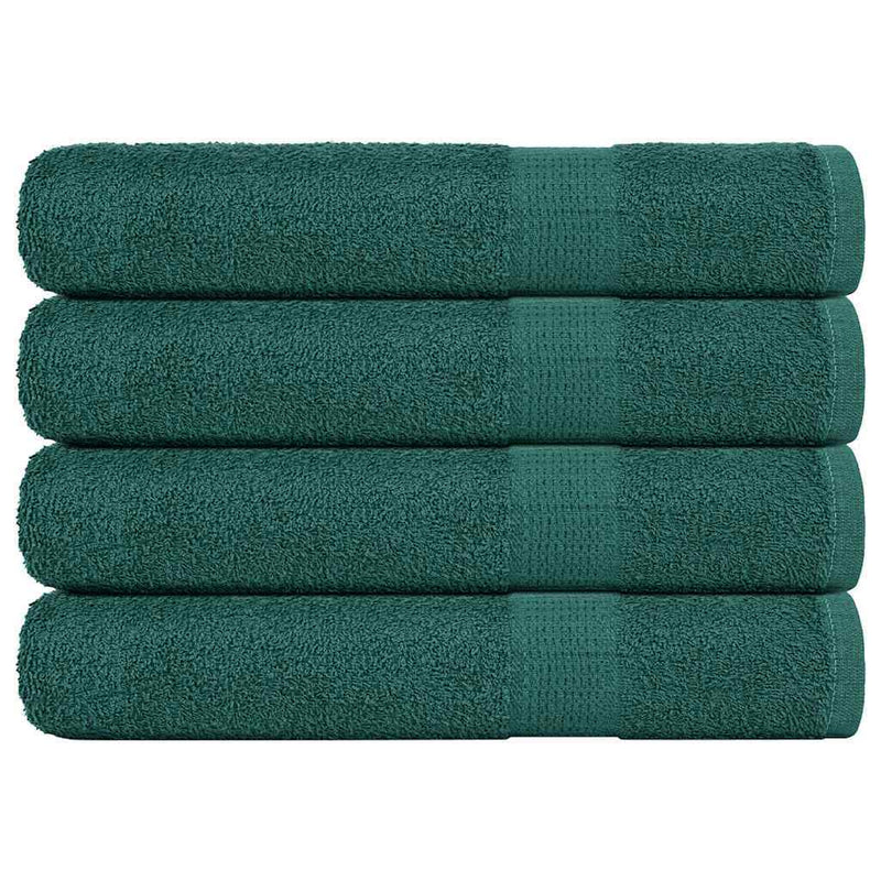 Towels 4 pcs Green 100x200 cm 360 gsm 100% Cotton