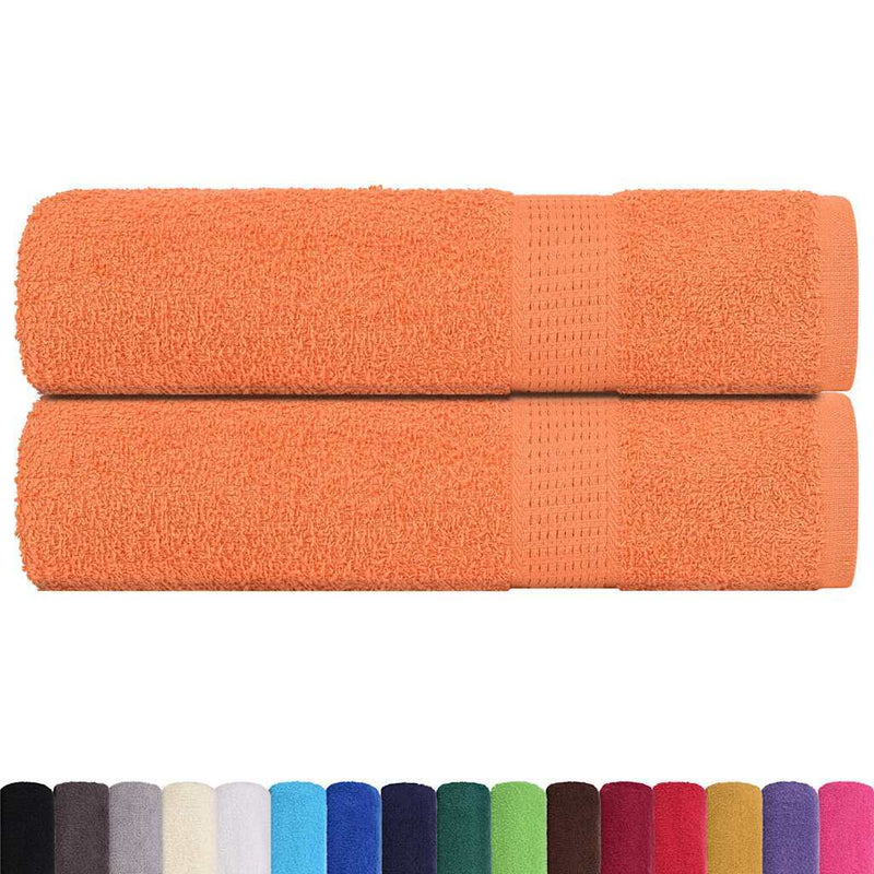 Bath Towels 2 pcs Orange 100x150 cm 360 gsm 100% Cotton