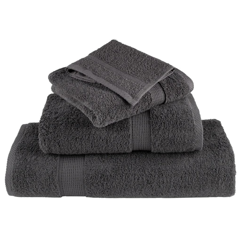 6 Piece Premium Towel Set SOLUND Anthracite 600 gsm