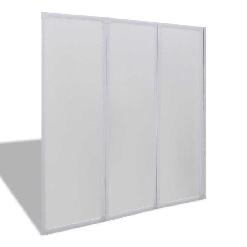 Shower Bath Screen Wall 117 x 120 cm 3 Panels Foldable