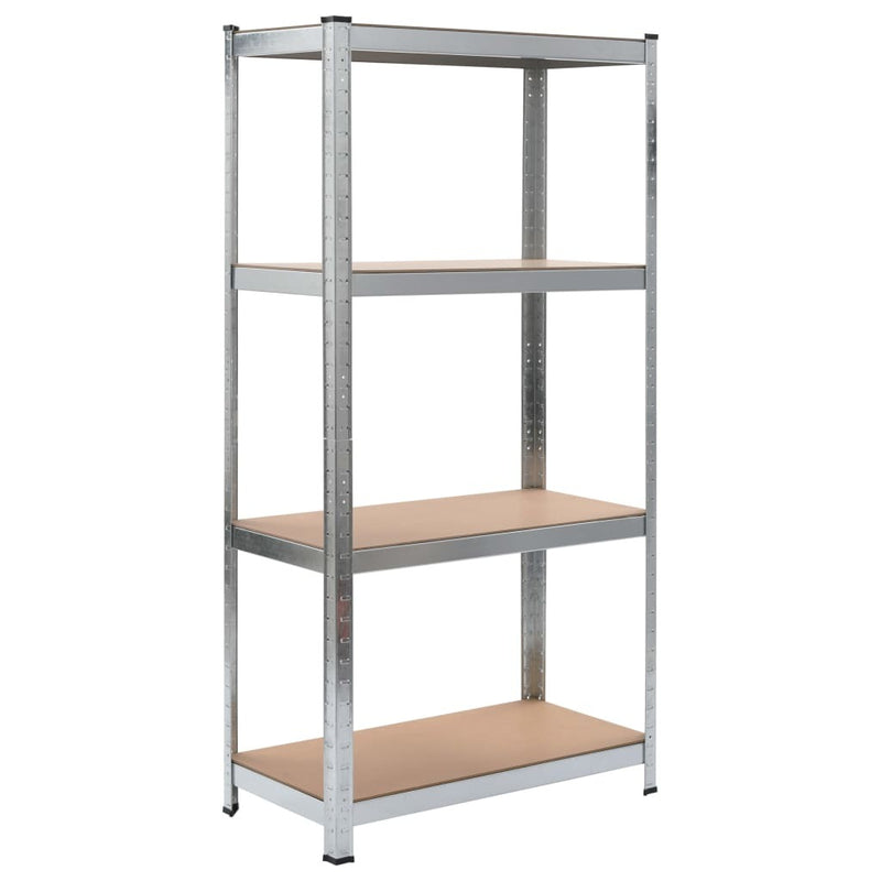 Storage Shelf Silver 80x40x160 cm Steel and MDF