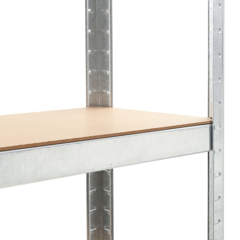 Storage Shelf Silver 75x30x172 cm Steel and MDF