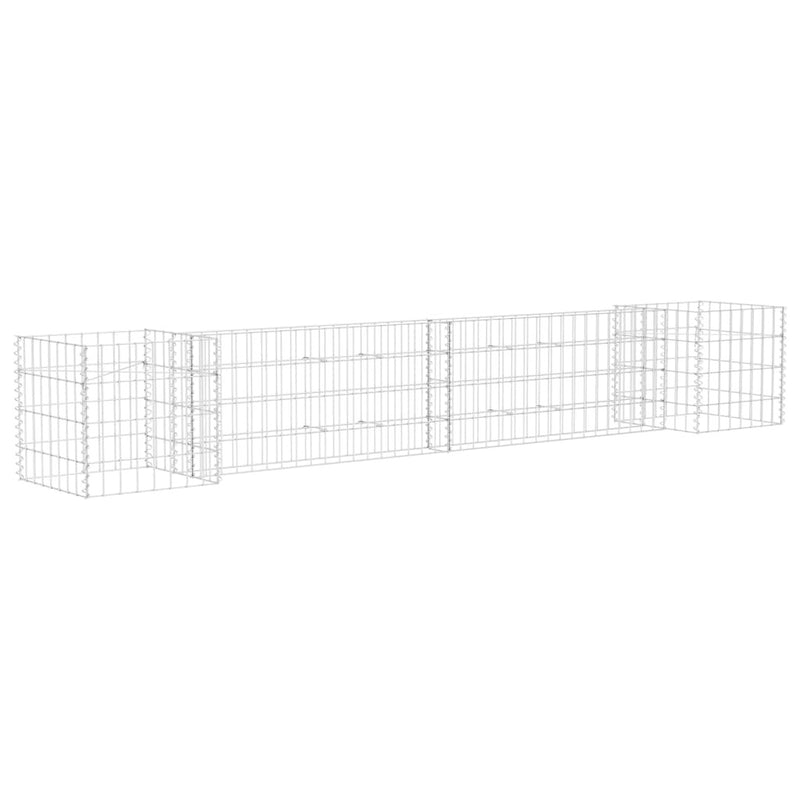 H-Shaped Gabion Planter Steel Wire 260x40x40 cm