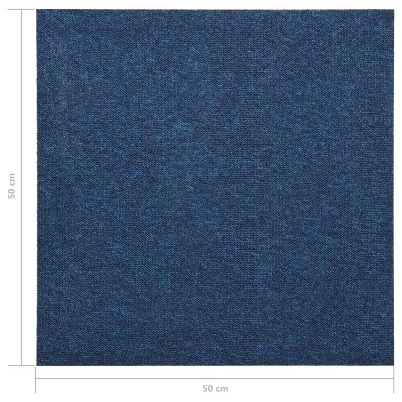 Carpet Floor Tiles 20 pcs 5 m 50x50 cm Dark Blue