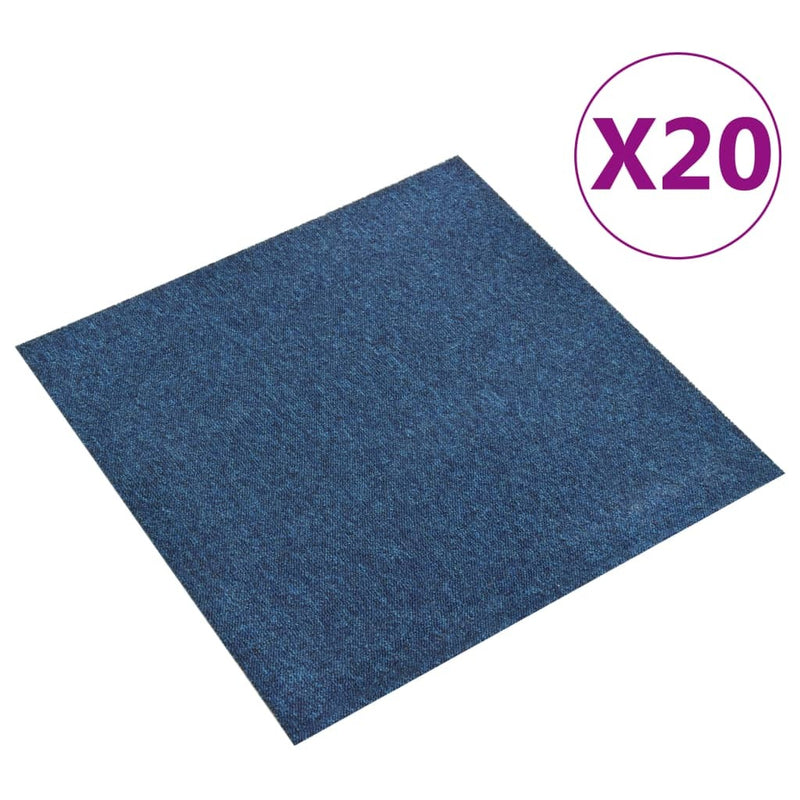 Carpet Floor Tiles 20 pcs 5 m 50x50 cm Dark Blue