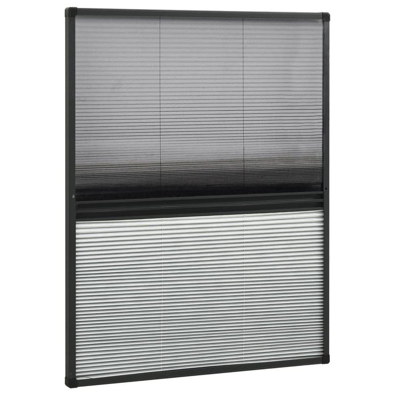 Plisse Insect Screen for Windows Aluminium 80x100cm with Shade