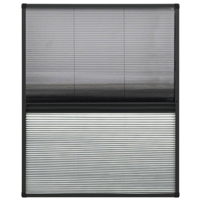 Plisse Insect Screen for Windows Aluminium 80x100cm with Shade