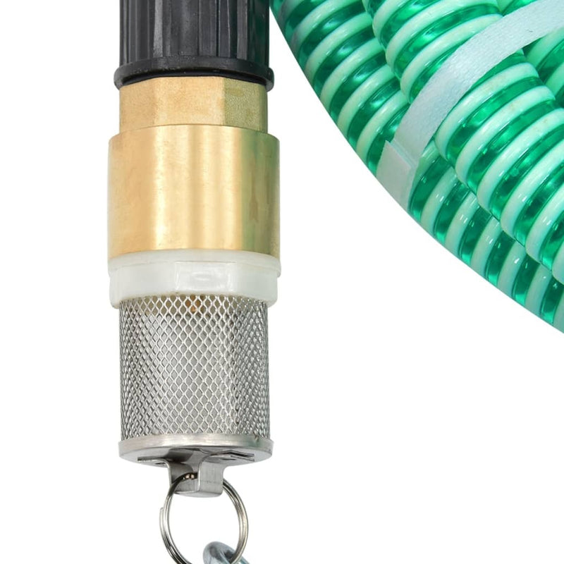 Suction Hose with Brass Connectors Green 1.1" 7 m PVC