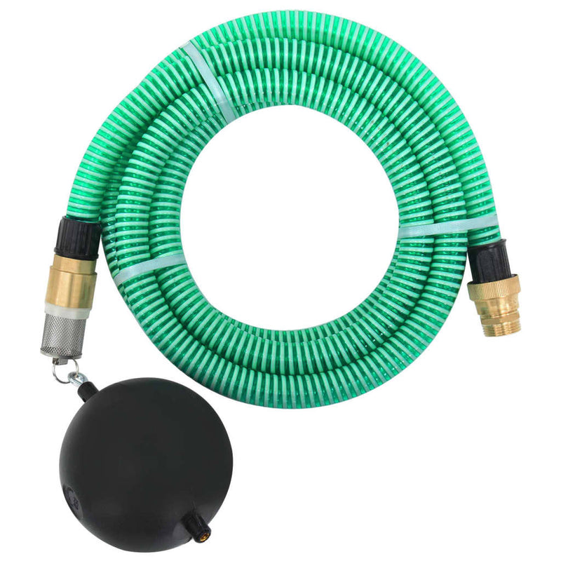 Suction Hose with Brass Connectors Green 1.1" 7 m PVC