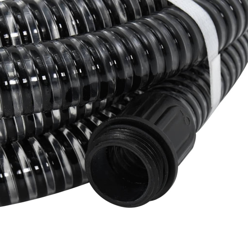 Suction Hose with Brass Connectors Black 1.1" 3 m PVC