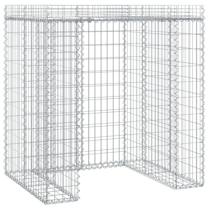 Gabion Wall for Garbage Bin 110x91x120 cm Galvanised Iron