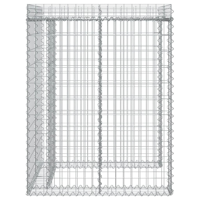 Gabion Wall for Garbage Bin 110x91x120 cm Galvanised Iron