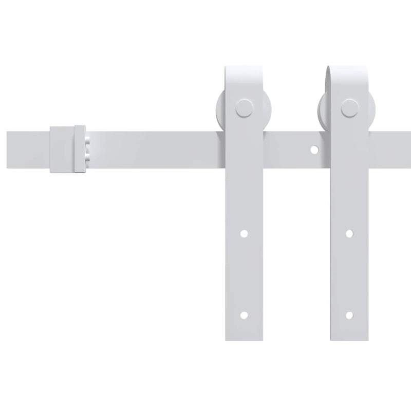 Sliding Door Hardware Kit 183 cm Steel White