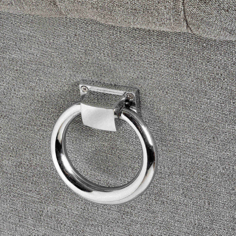 Silver Roll Top Dining Chair With Ring Pull