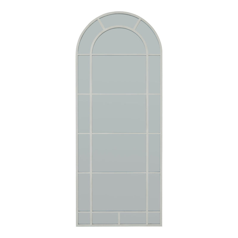 White Large Arched Window Mirror