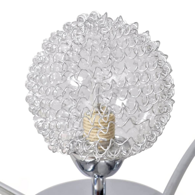 Ceiling Lamp with Mesh Wire Shades for 5 G9 Bulbs