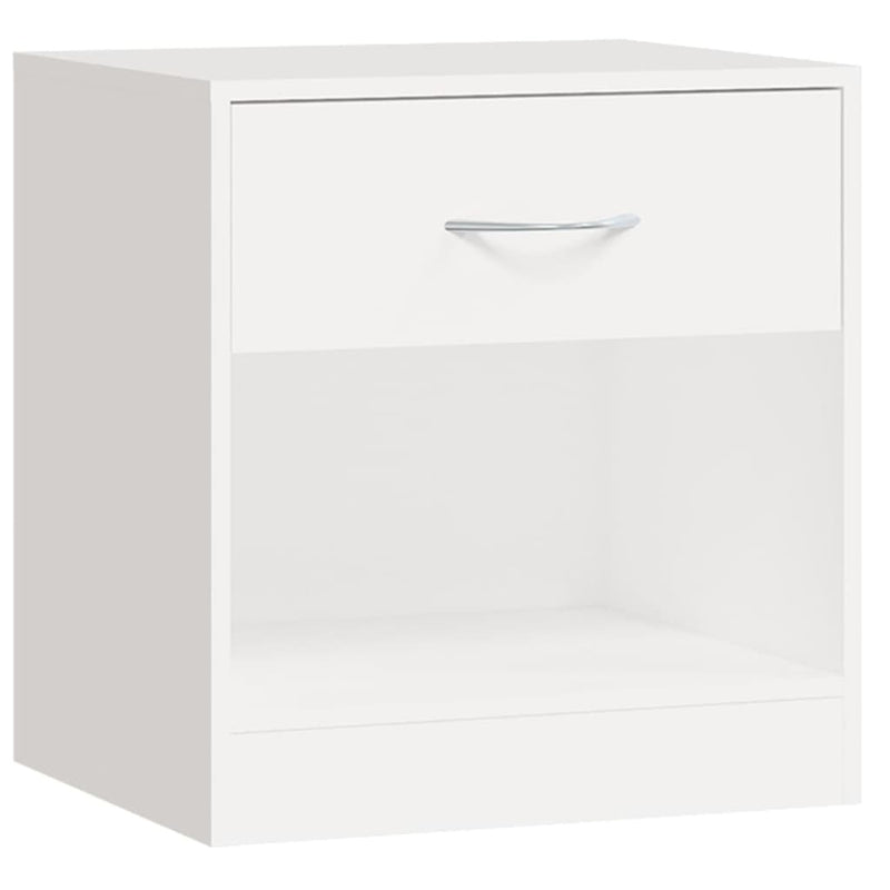 Nightstand 2 pcs with Drawer White