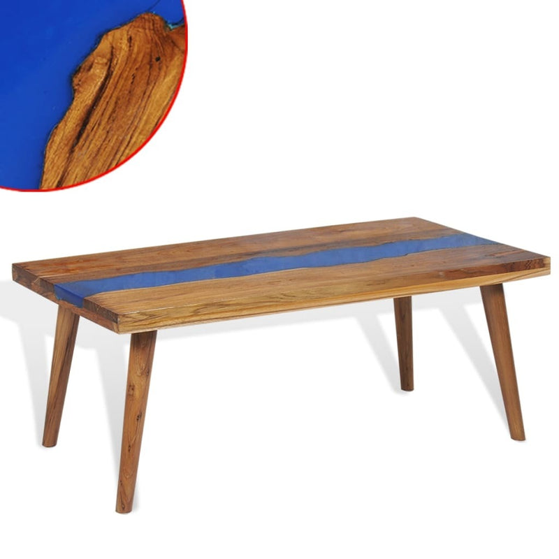 Coffee Table Teak Resin 100x50x40 cm