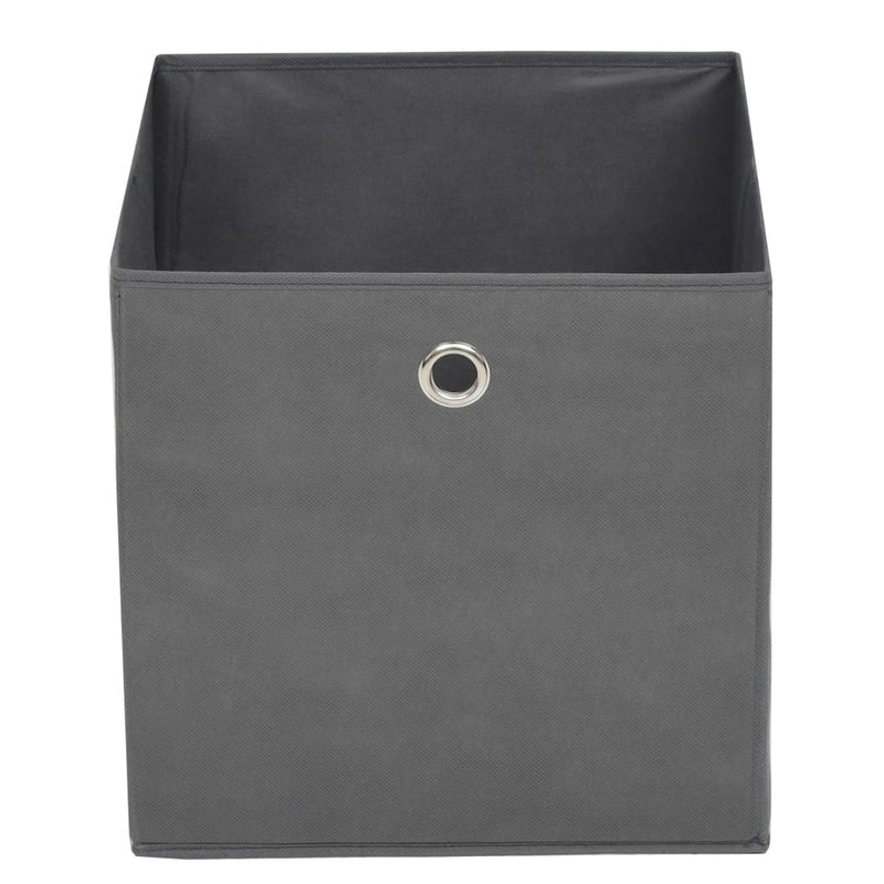 Storage Boxes 4 pcs Non-woven Fabric 32x32x32 cm Grey