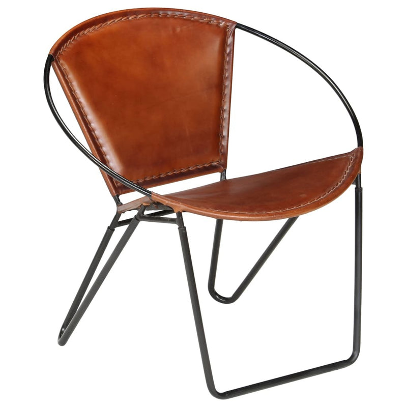 Chair Brown Real Leather