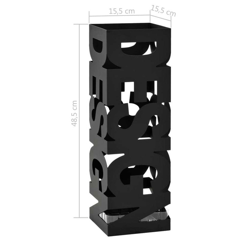 Umbrella Stand Design Steel Black