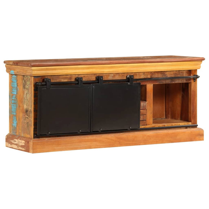 TV Cabinet 110x30x45 cm Solid Reclaimed Wood