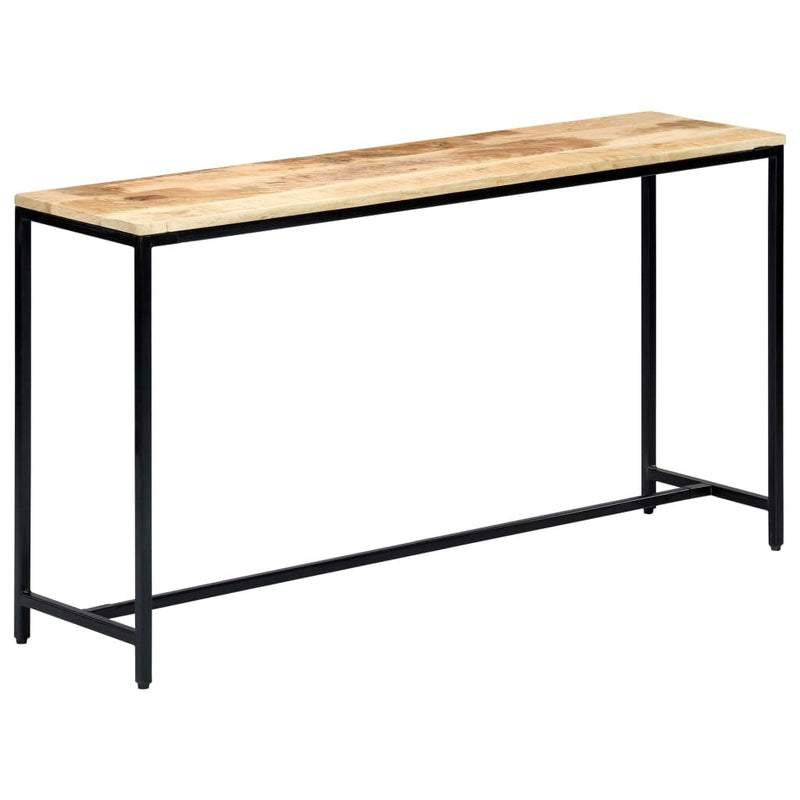 Console Table 140x35x76 cm Solid Rough Mango Wood