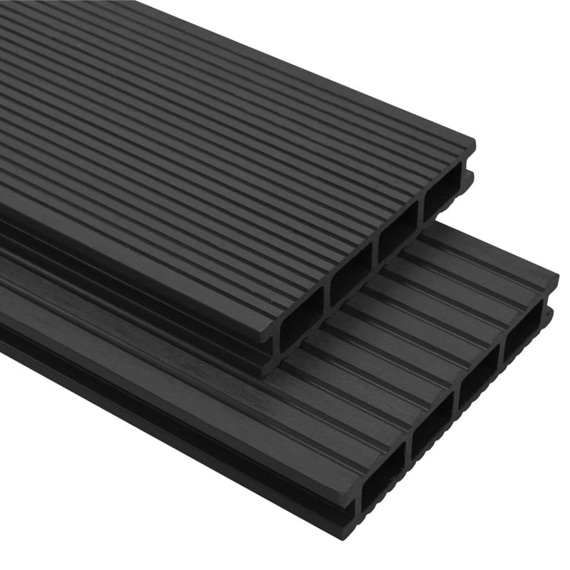 vidaXL WPC Decking Boards with Accessories 36 m 2.2 m Anthracite