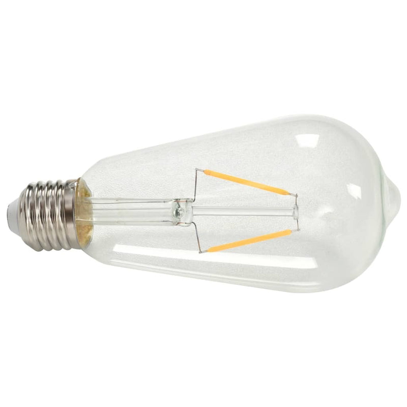 Spot Lights 2 pcs with Filament Bulbs 2 W Black and Copper E27