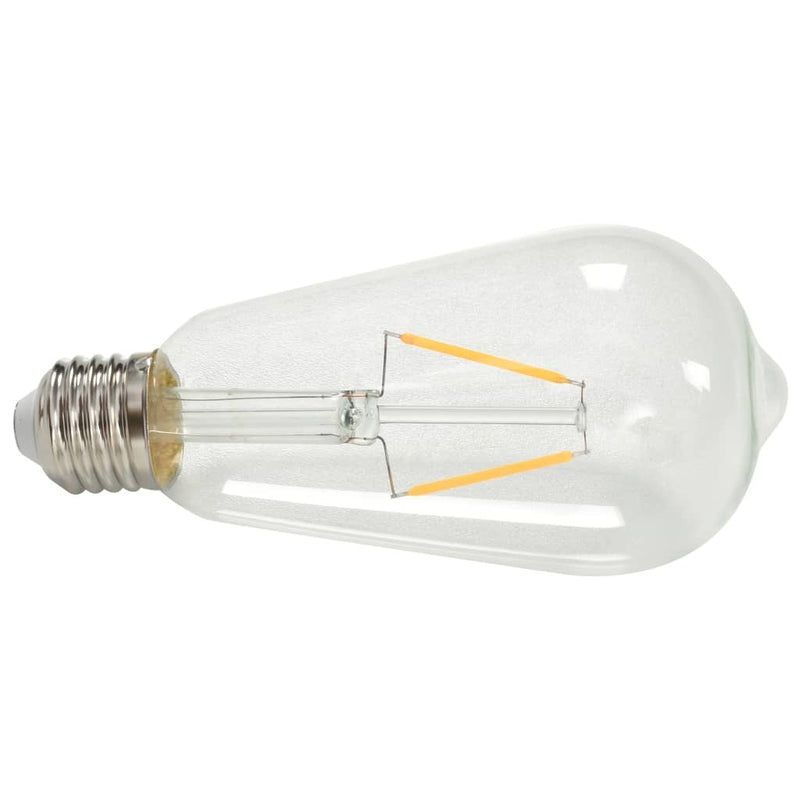 Spot Lights 2 pcs with Filament Bulbs 2 W Black E27