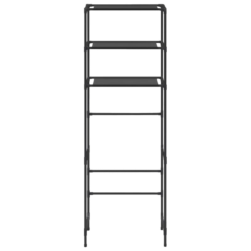 3-Tier Storage Rack over Toilet Black 53x28x169 cm