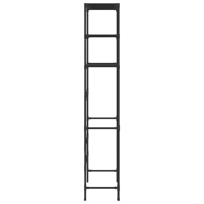 3-Tier Storage Rack over Toilet Black 53x28x169 cm