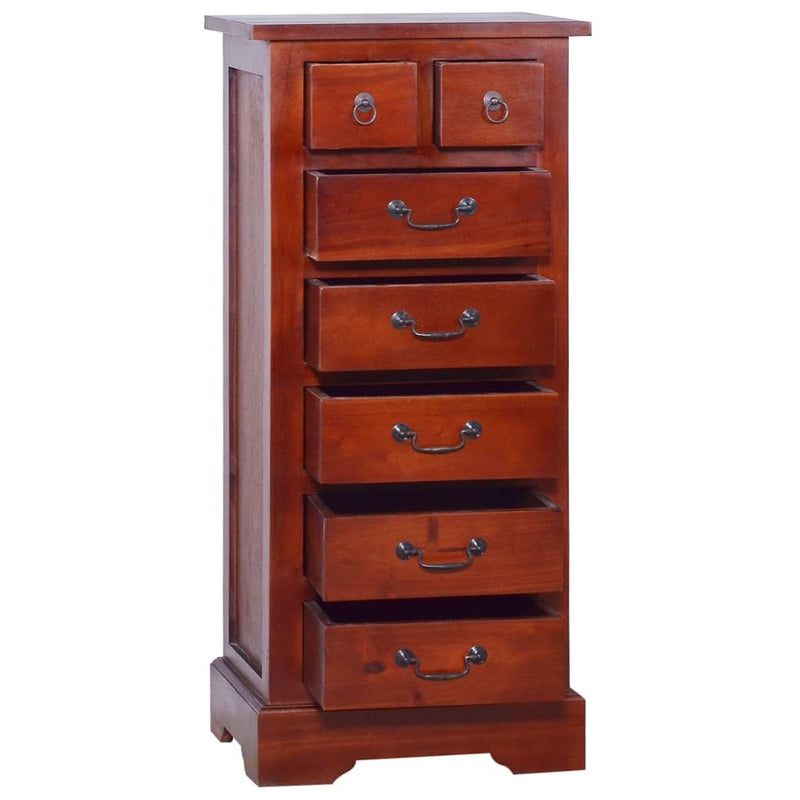 Chest of Drawers Classical Brown 45x35x100cm Solid Mahogany Wood