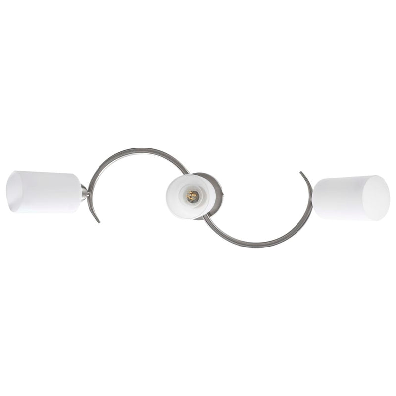 Ceiling Lamp with Ceramic Shades for 3 E14 Bulbs White Cone