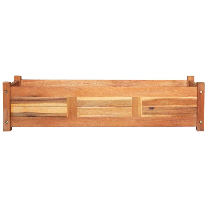 Garden Raised Beds 2 pcs Acacia Wood 100x30x25 cm