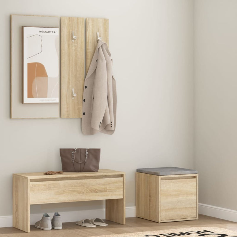 Hallway Furniture Set Sonoma Oak Engineered Wood