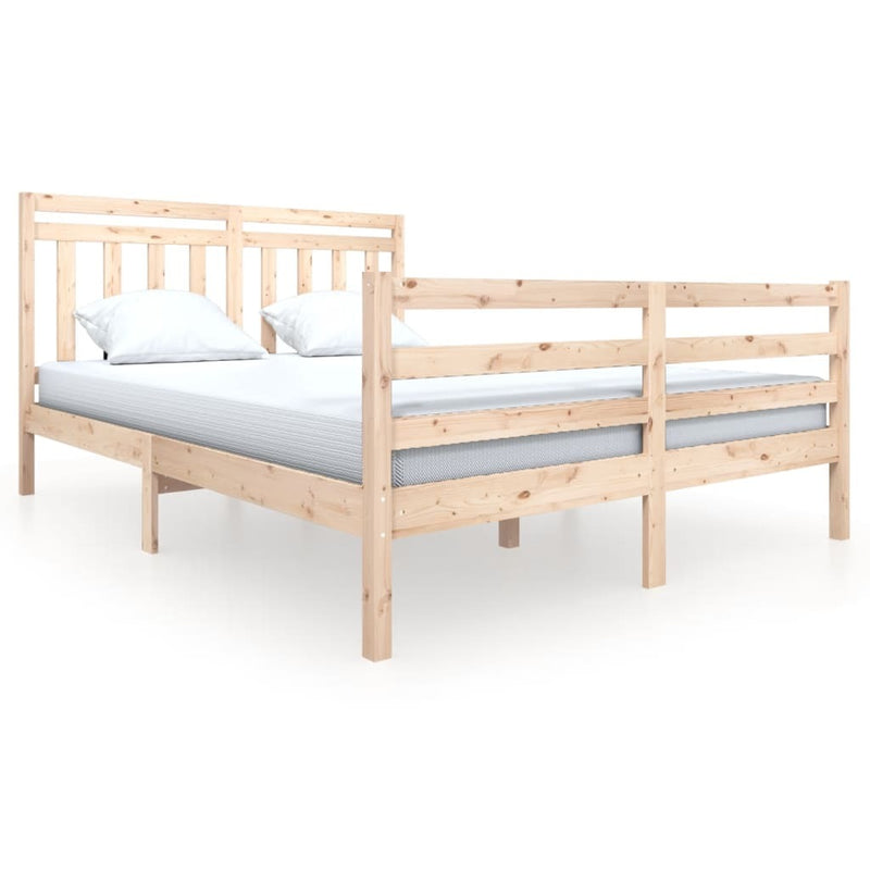 3100664  Bed Frame without Mattress Solid Wood 160x200 cm (810440+814104)