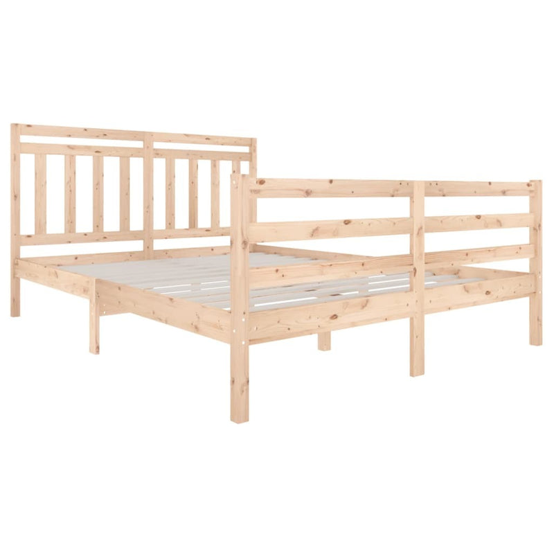 3100664  Bed Frame without Mattress Solid Wood 160x200 cm (810440+814104)