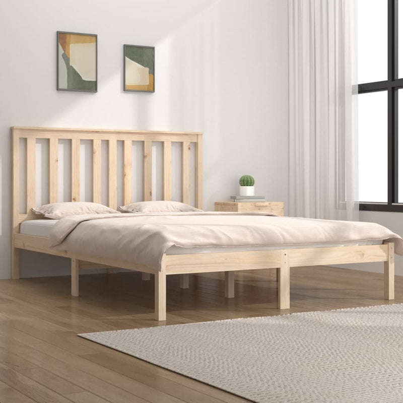 3103838  Bed Frame without Mattress Solid Wood 120x200 cm (810012+818510)