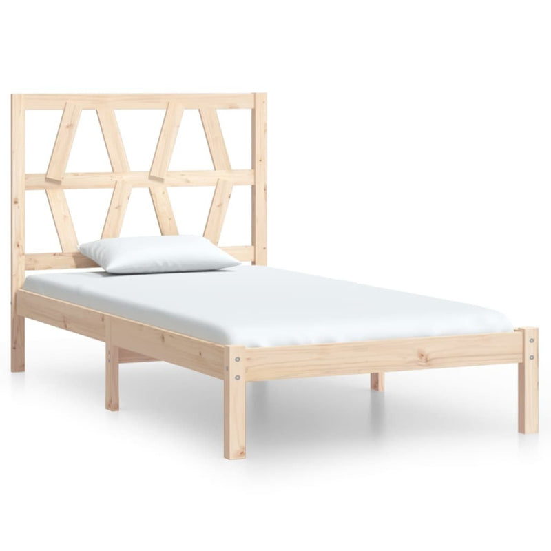 Bed Frame without Mattress Solid Wood Single