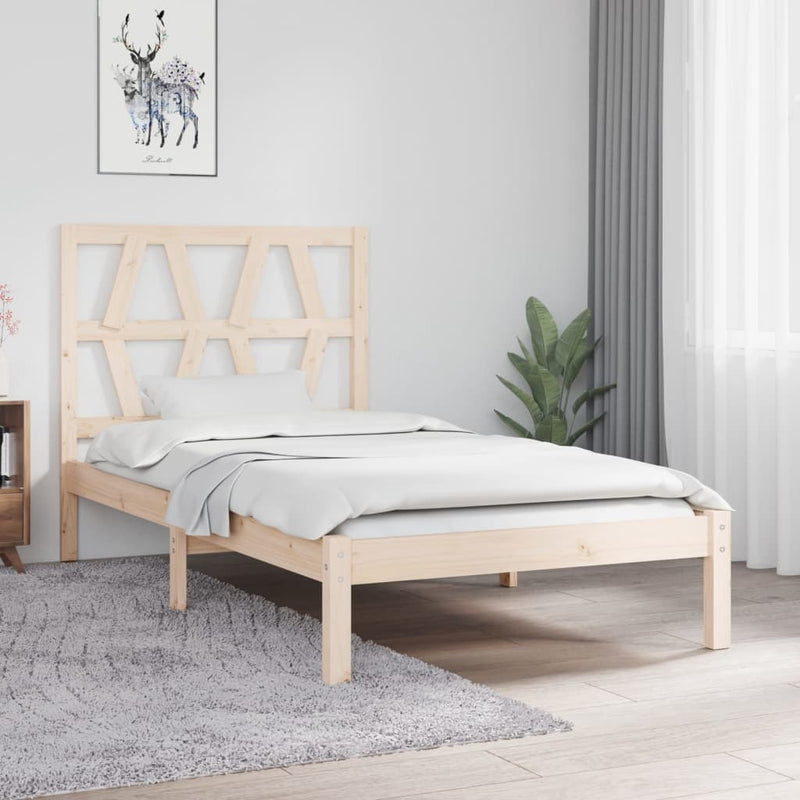 Bed Frame without Mattress Solid Wood Single