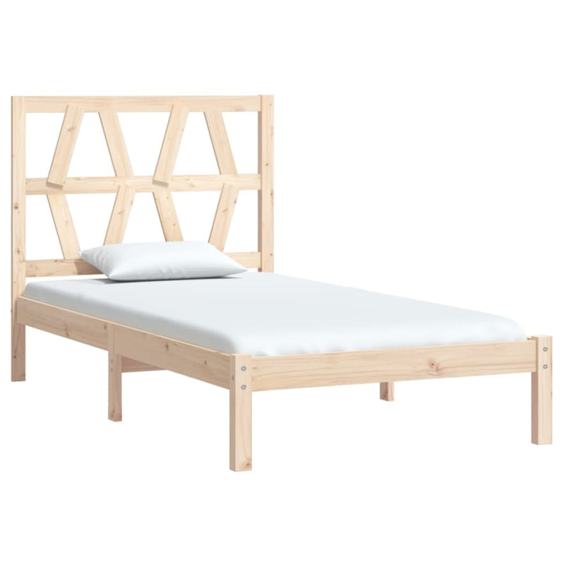 3103983  Bed Frame without Mattress Solid Wood 90x200 cm (810002+818600)