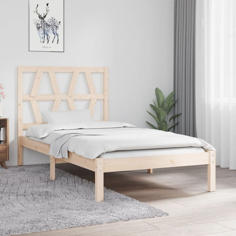 3103983  Bed Frame without Mattress Solid Wood 90x200 cm (810002+818600)